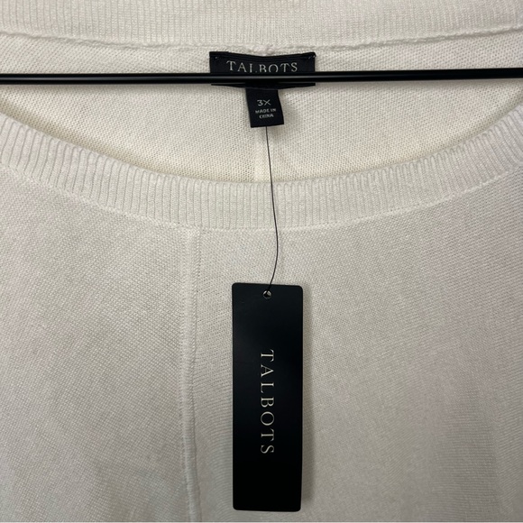 NWT Talbots Sweater Blouse Linen Blend Size 3X Dolman Sleeve Fall Lagenlook - Picture 3 of 7